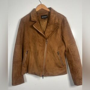 Betabrand Women's Everyday Vegan-Suede Moto Jacket Size Large